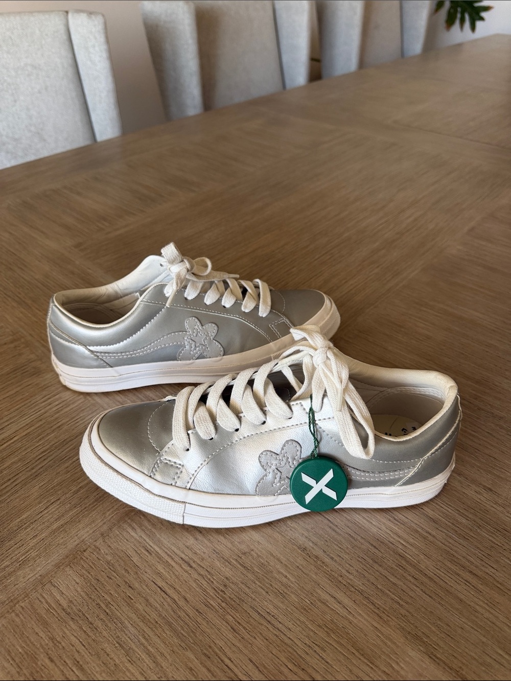 Golf Le Fleur Women’s Silver Low-Top Sneakers